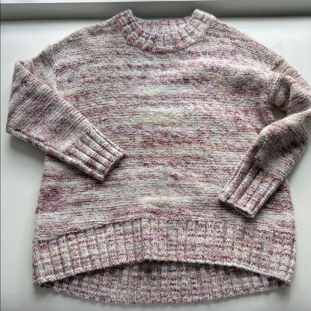 Old Navy Women's Sweater - Heathered Maroon and Cream